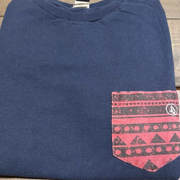 Navy Volcom T-Shirt - Picture 1 of 2